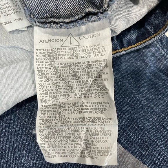 ZARA Z1975 Stamp distressed Basic Denim Jeans size 6 - Picture 11 of 13